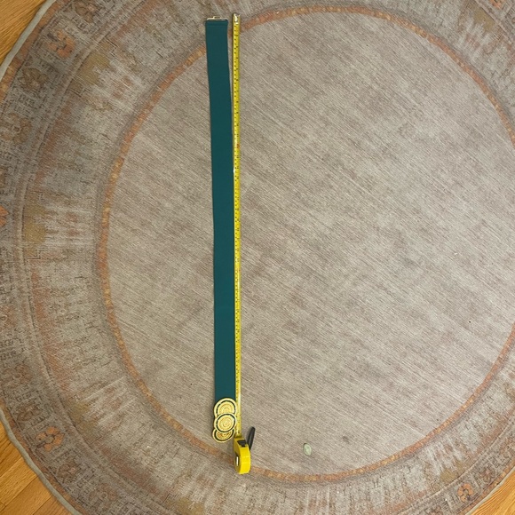 Vintage 80s Green and Gold Tone Belt - Picture 4 of 6